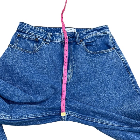 Abercrombie & Fitch Curve Love High Rise Loose Jean Medium Size 27 Size 4 Long - Picture 11 of 12